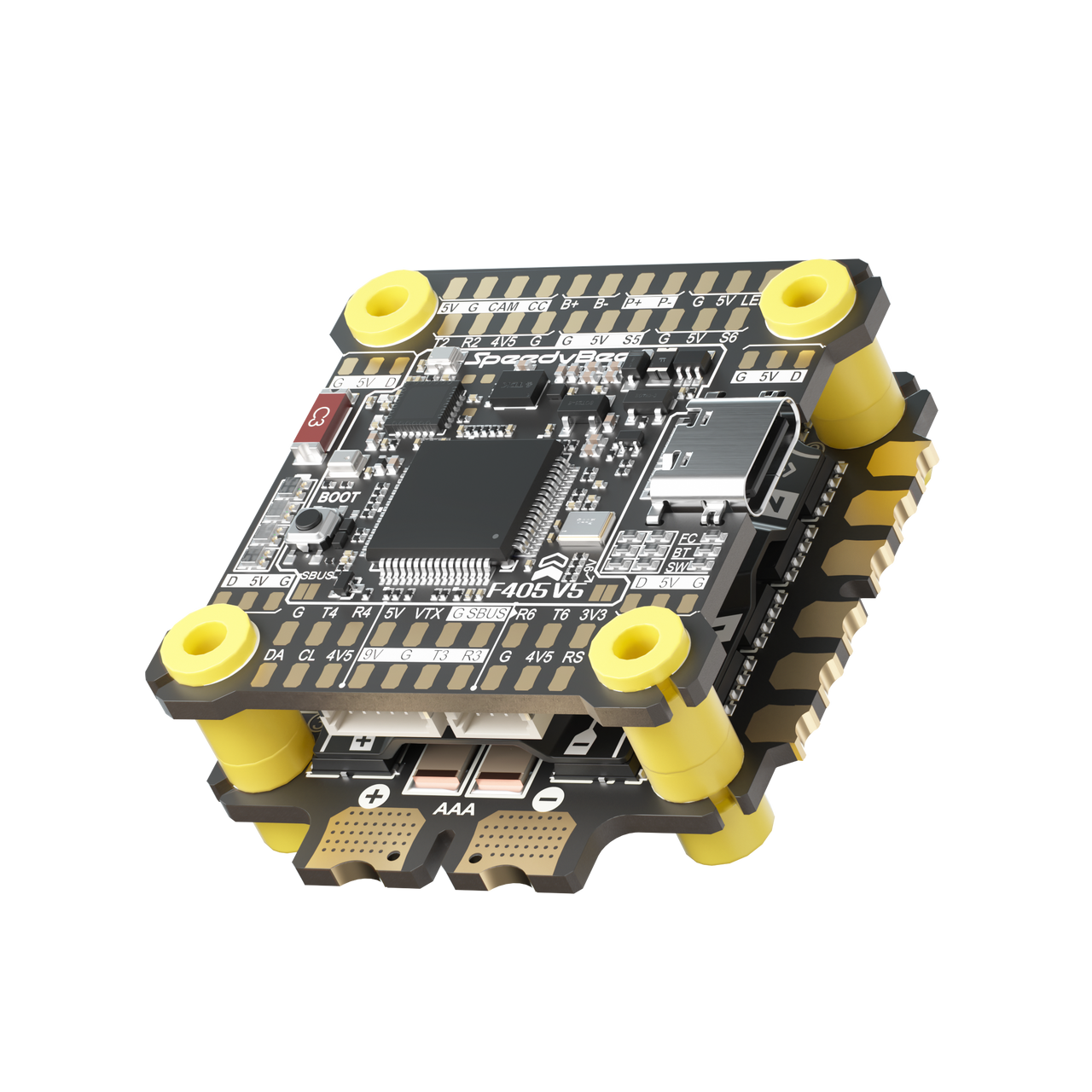 SpeedyBee F405 V5 OX32 55A 30x30 Модель самолета FC и стек ESC ​​4-в-1 с гироскопом ICM42688, STM32F405, беспроводной настройкой и черным ящиком 16 МБ