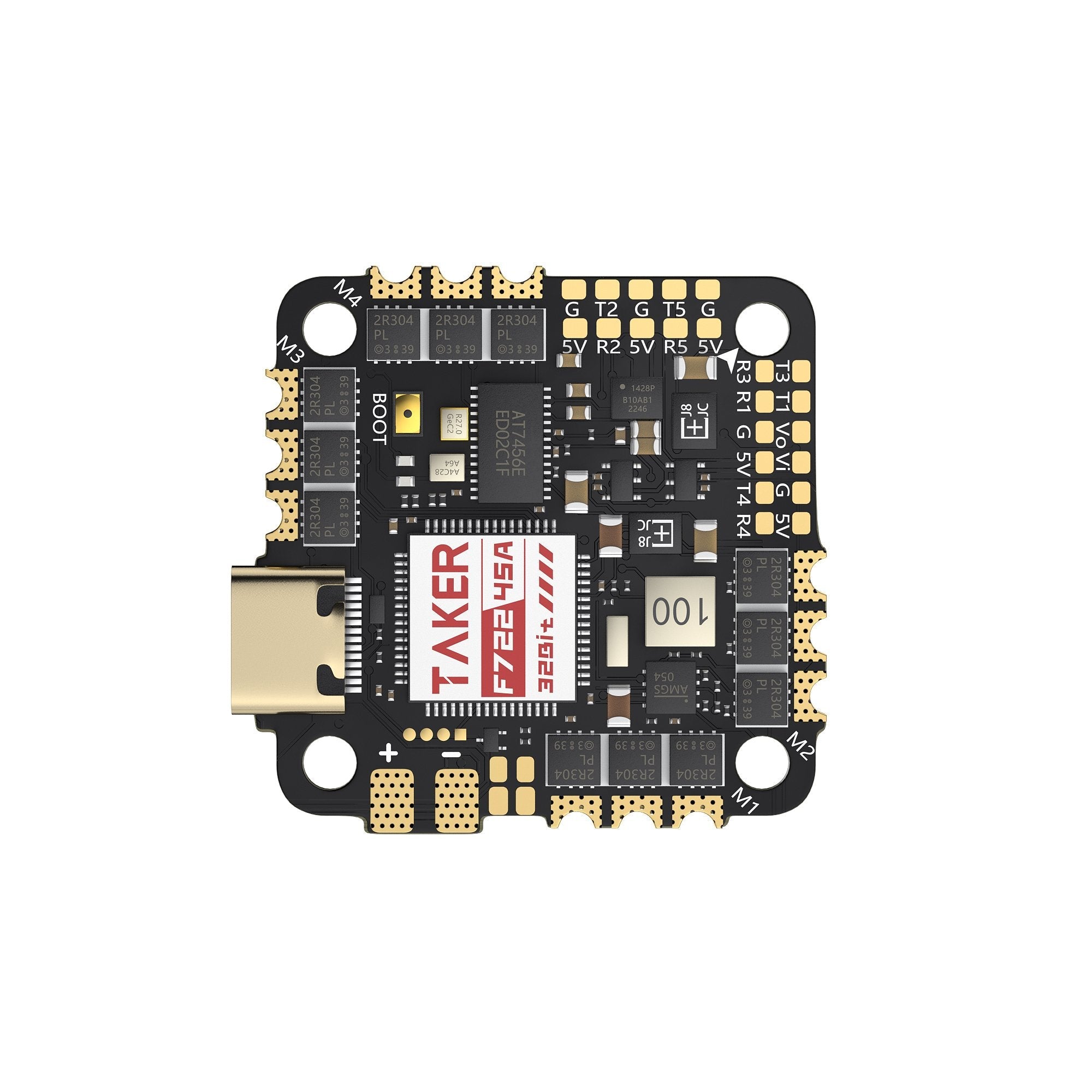 GEPRC TAKER F722 45A 32-битный контроллер полета AIO, ICM42688-P, 5 UART, 2-6S LiPo, Type-C USB