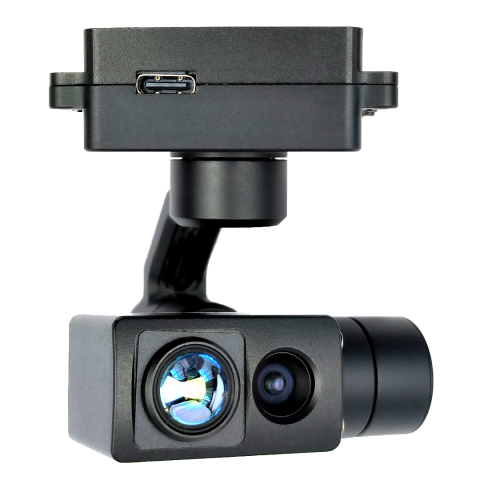 TOPOTEK KHP335M608 двойной свет 1080P + 640×512 тепловизор мини-подвес 120г