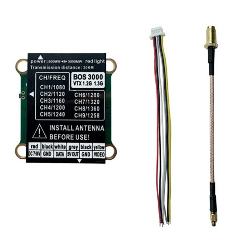 1.2G/1.3G 3W 9CH VTX High Power 3000mW PAL/NTSC