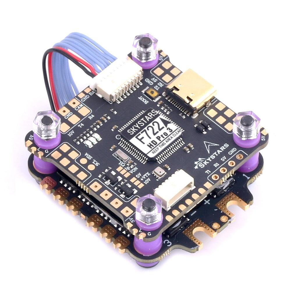 Стек контроллера полета Skystars F7 F722HD PRO3 — OSD KO45/KO60 45A/60A 128K Blheli_32 3-6S ESC ​​Стек 30.5mm FPV Гоночный дрон Quadcopt