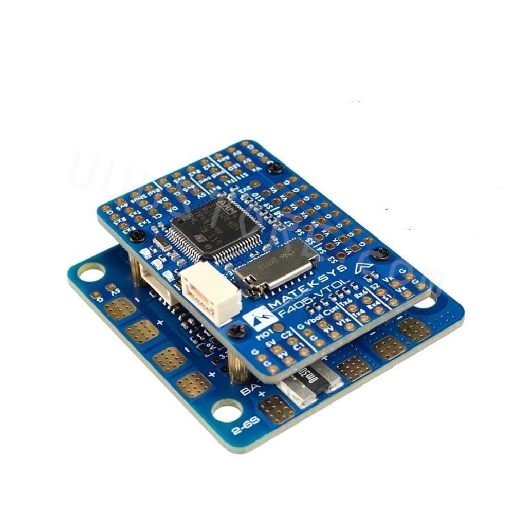 Контроллер полета MATEK F405-VTOL - Baro OSD Карта MicroSD Blackbox 2-6S LiPo ArduPilot INAV для радиоуправляемого мультироторного самолета с неподвижным крылом